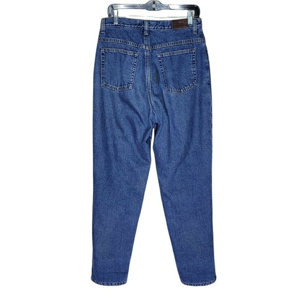 LL Bean Double L Red Flannel Lined Jeans Size 12T 30X33 Relaxed Fit High Rise - Picture 3 of 13